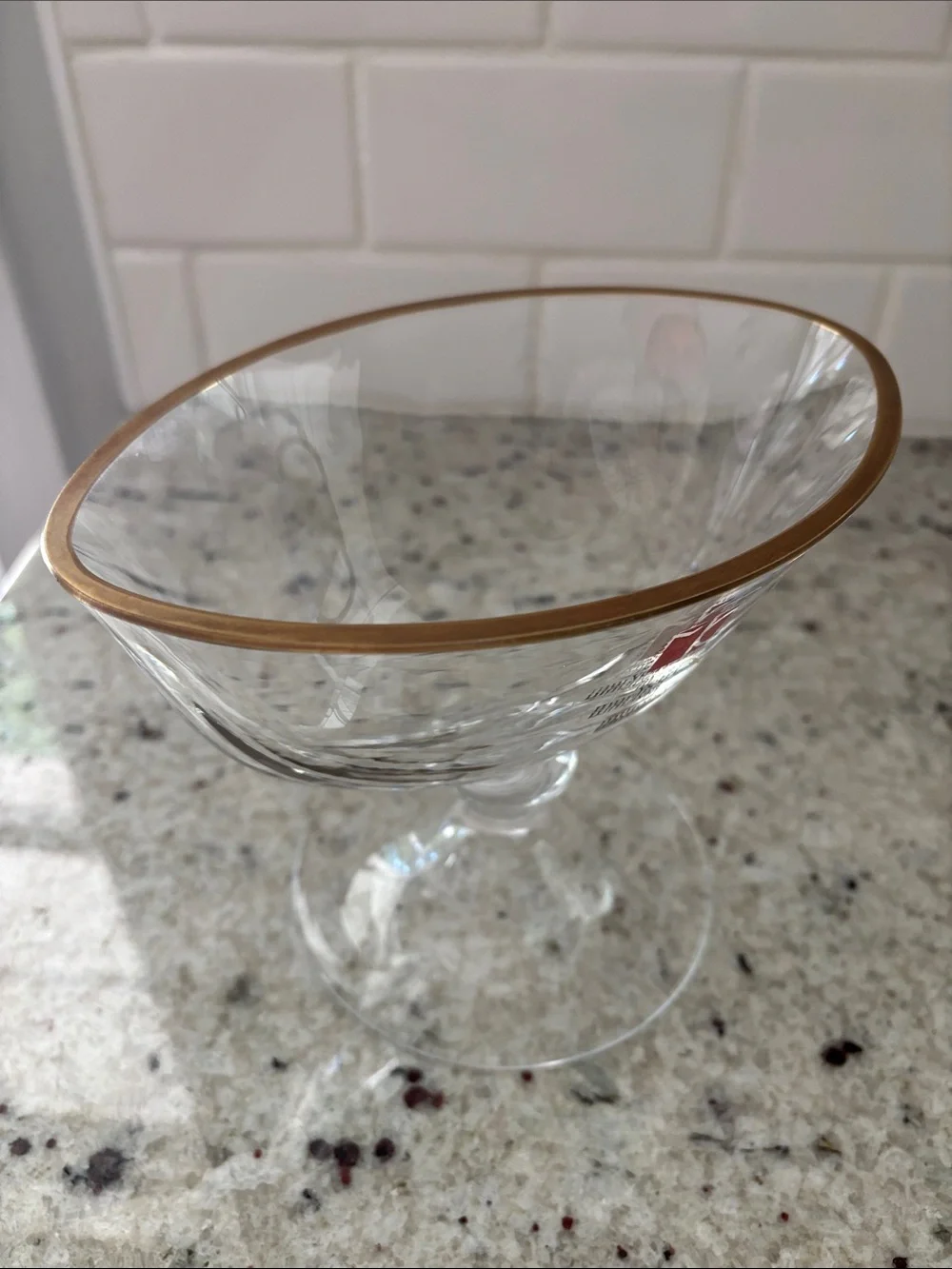 Carlo Moretti Murano clear glass compote